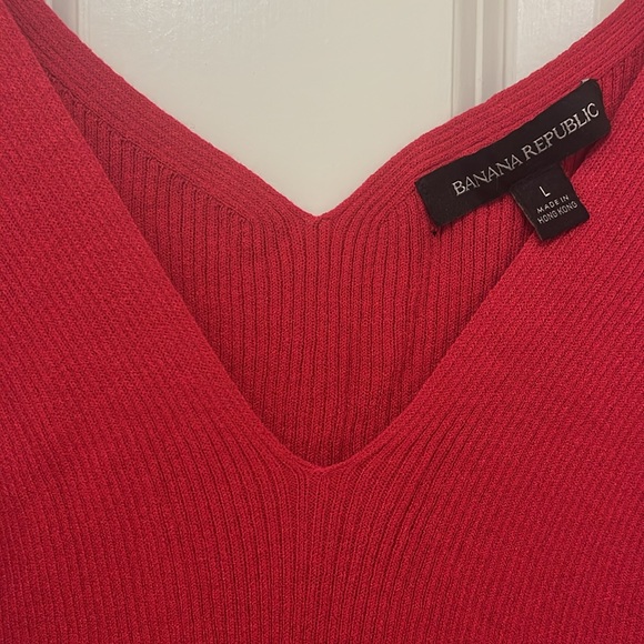 NWOT Banana Republic Red Light Sweater Tank- Size L - Picture 8 of 16